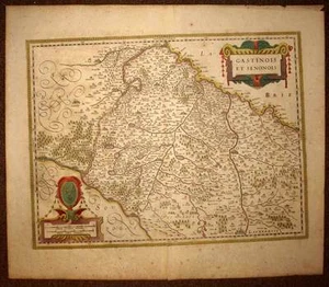 carte geographique ancienne BITURICUM DUCATUS ou DUCHE DU BERRY par Jansson 1640 - Imagen 1 de 5