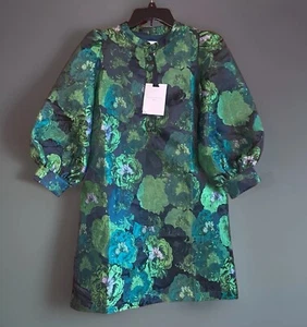 Pomander Place Minikleid Tuckernuck Green Jacquard Samantha Size XS Art To Wear - Bild 1 von 14