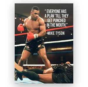 Mike Tyson Gym Poster – 'Everyone Has a Plan' | Motivational Boxing Wall Decor - Picture 1 of 3