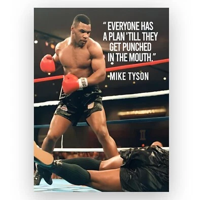 Mike Tyson Gym Poster – 'Everyone Has a Plan' | Motivational Boxing Wall Decor - Image 1 of 3