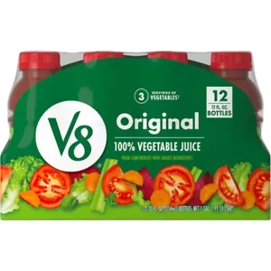 V8 Original 100% Vegetable Juice, 12 fl oz Bottle, 12 Count - Picture 1 of 11