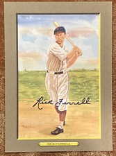 RICK FERRELL  AUTOGRAPHED  PEREZ STEELE GREAT MOMENTS BASEBALL CARD 1990 SIGNED