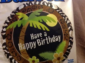 HAPPY BIRTHDAY TROPICAL THEME Foil Balloon #86846 - F1A - Picture 1 of 1