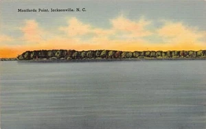 Postcard NC: Montfords Point, Jacksonville, North Carolina, Vintage Linen - Picture 1 of 2