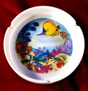 Ceramic Ashtray Undersea Motif 5" Dia. American Gift Collector Series - Picture 1 of 5