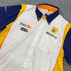 Renault Pit Crew Shirt Size: L Formula 1 F1 Team Short Sleeve Button Up Logos - Picture 1 of 10