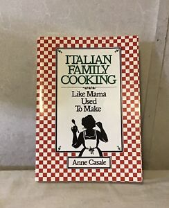 Livre de recettes de cuisine familiale italienne vintage 1984