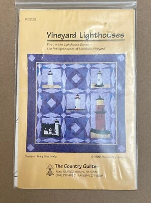 Martha's Vineyard Lighthouse Quilt Block Pattern Square The Country Quilter - Image 1 of 4