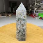 360G Natural Aquatic Agate Column Obelisk Crystal Stick Point Healing Stone