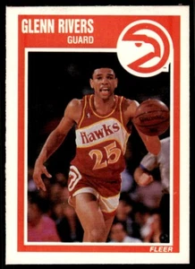 1989-90 Fleer Glenn Rivers Atlanta Hawks #5 - Picture 1 of 2