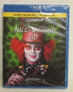 Alice in Wonderland 3D Blu-ray Blu-Ray DVD Digital Copy 2010 New Sealed
