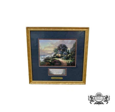 Винтажная литография Thomas Kinkade «Рассвет нового дня» на холсте в рамке - Изображение 1 из 4
