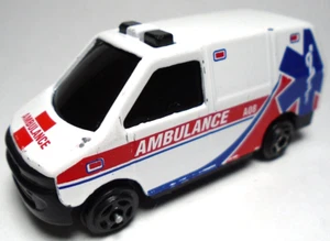 VINTAGE 8074-B WHITE A08 2 3/4" DIECAST AMBULANCE W/ RED & BLUE MADE IN CHINA - Picture 1 of 6