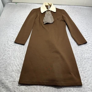 Vintage Kay Windsor A Linie Kleid braun Tweed 60er 70er Damen Größe S - Bild 1 von 13