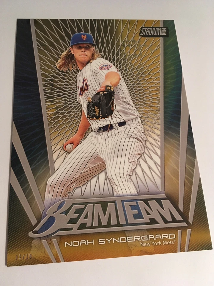 2017 Topps Stadium Club Beam Team Jumbo 5x7 Noah Syndergaard Mets 02/10 Gold - Image 1 of 1