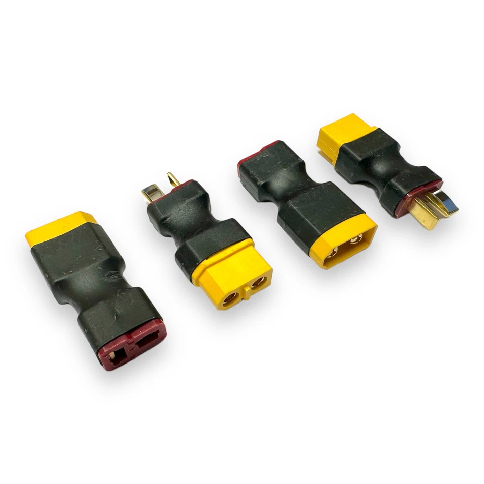 ✅ 4er Adapter Set XT60 auf T-Plug T-Dean Lipo Akku Male Female Stecker Buchse RC - Bild 1 von 4