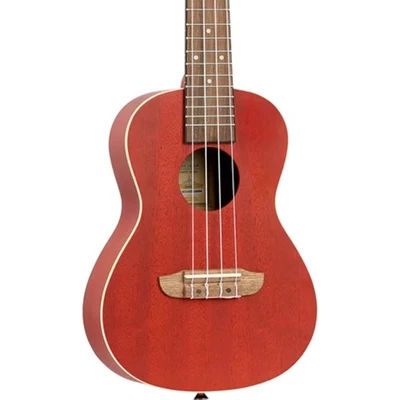 Концертная укулеле Ortega RUFIRE серии Earth, прозрачная красная отделка с открытыми порами - Изображение 1 из 3