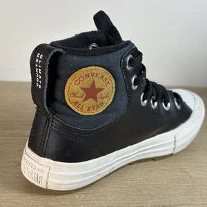 Boys black Converse All Star Chuck Taylor sneakers Sz 1 Ctas Hi Berkshire Boot - Picture 1 of 9