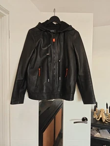 Diesel L-RESTIL schwarze Lammfell-Lederjacke mit Kapuze Medium schneller & kostenloser Versand - Bild 1 von 14