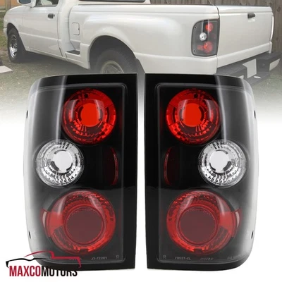 Black Tail Lights Fits 1993-1997 Ford Ranger Brake Lamps Left+Right Pair 93-97 Foto 1 de 4