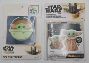 Star Wars Mandalorian Grogu Baby Yoda Lot – 5pk Tub Treads + Perler Fused... - Picture 1 of 2