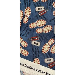 00034-2Yds Western Denim/Dirt Fab–Blue Quilting Cotton–#8336('16) American Honor - Picture 1 of 3