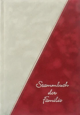 Stammbuch  LUGANO  Format 14,0 x 21,0 cm, Velours, hellgrau/ dunkelrot, - Bild 1 von 4