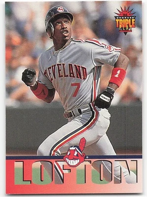 1994 Triple Play #115 Kenny Lofton [Cleveland Indians] [Base Set Baseball Card] - Image 1 of 2