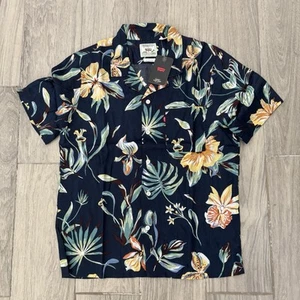 Camisa de campamento Levi’s Sunset floral manga corta calce relajado Lyocell para hombre pequeña $65 - Imagen 1 de 9