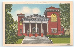 Postal Primera Iglesia Bautista Toccoa Georgia - Imagen 1 de 3