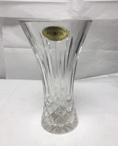 Block 24% Full Lead Crystal Vase 7” Handcrafted Czech - Picture 1 of 8