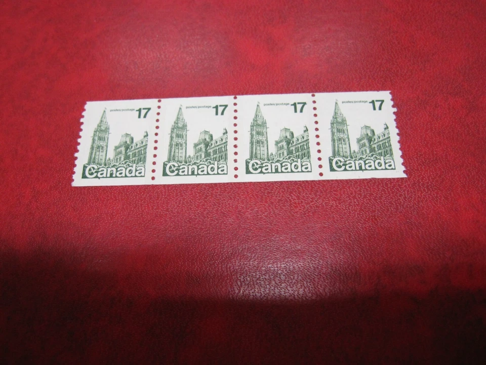 Canada Unitrade # 806 17c FIRST-CLASS DEFS.COIL STRIPS OF 4 MNH - Image 1 of 1