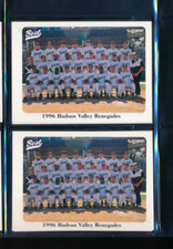 Lot (2) 1996 Best #30 Team Checklist Hudson Valley Renegades (FN58) SWSW6