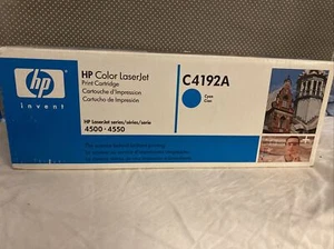 Genuine HP C4192A 640A Cyan Color LaserJet 4500, 4550 Series Toner Cartridge - Picture 1 of 4