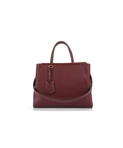 Fendi Burgundy Leather 2 Jours 2way 868399 - Picture 1 of 12