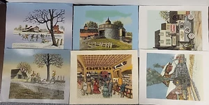 H Hargrove - Lot of 6 Vintage Signed Canvas Oil Paintings UNFRAMED - Picture 1 of 18