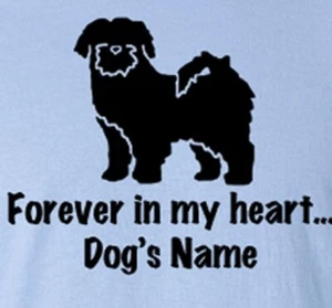 Lhasa Apso Hund Forever in my heart mit Namen Kissen Farbwahl Welpe oder Show - Bild 1 von 9