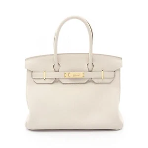 HERMES Birkin 30 Handbag Togo leather Beige Cle Used Women GHW Z - Picture 1 of 10