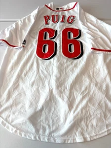 USED MLB Cincinnati  Reds Majestic Cool Base Yasiel Puig Baseball Jersey XL - Picture 1 of 6