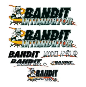 Bürste Bandit Holzhäcksler Modell 1290xp Aufkleber Kit, Aftermarket Repro - Bild 1 von 1