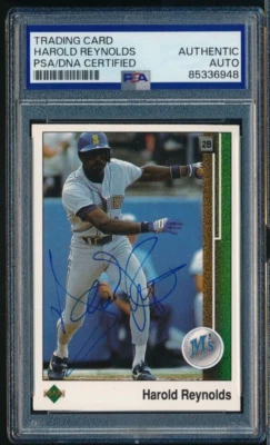 1989 Upper Deck #249 Harold Reynolds signed auto autograph PSA/DNA very tough - Image 1 of 2