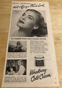 Crema facial Woodbury 1948 Elizabeth Scott/tratamiento capilar bebé Nestlé - anuncios impresos - Imagen 1 de 3