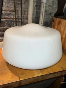 1930’s Antique Art Deco Schoolhouse Milk Glass Shade 6” fitter - Picture 1 of 8