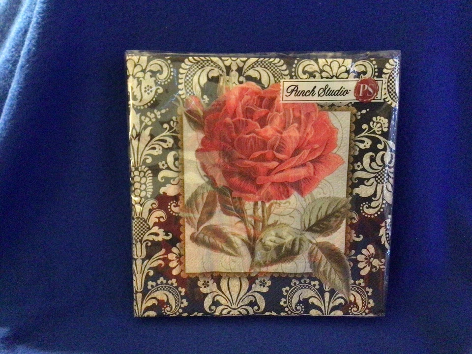 Servilletas de Almuerzo de Papel Punch Studio 20 Nuevas-Damask Floral Rosa Foto 1 de 1