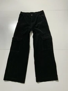 John Galt Brandy Melville High Waisted Corduroy Wide Leg Bell Bottom Cargo Pants - Picture 1 of 7