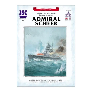 Admiral Scheer German WW II Battleship JSC Paper Card model 1:400 Scale NEW !!! - Picture 1 of 2