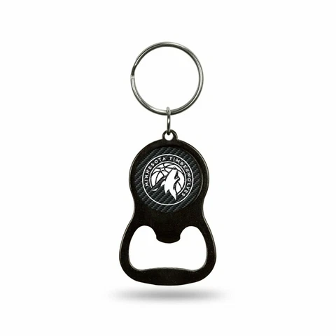 Minnesota Timberwolves Keychain Bottle Opener Carbon Fiber Design Basketball Cover