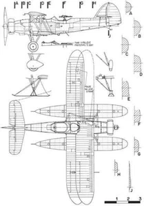 Letov S 328 - Blueprint Magnet - Picture 1 of 5