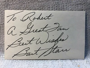 Bart Starr Green Bay Packers Signed Autographed Cut JSA Super Bowl Champion 2 - Picture 1 of 2