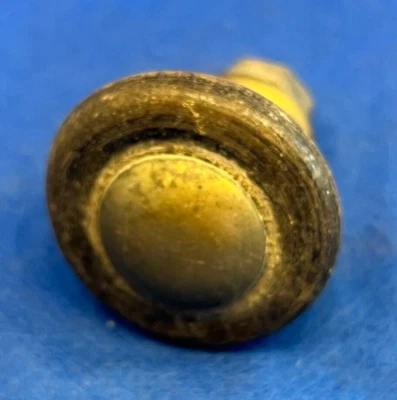 Vintage Ancienne Poignée de porte Armoire Bouton Bois et Laiton Schranktürgriff - Photo 1/4